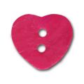 Lot de 12 Boutons Nacre Coeur 15 mm Fuchsia