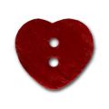 Lot de 12 Boutons Nacre Coeur 15 mm Rouge