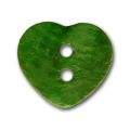 Lot de 12 Boutons Nacre Coeur 15 mm Vert Kaki