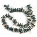 Eclats de coquillages nacre 12x9 mm gris fonc� x 40 cm