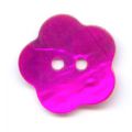 Lot de 12 Boutons Nacre Fleur 20 mm Fuchsia