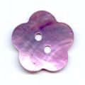 Lot de 12 Boutons Nacre Fleur 20 mm Lila