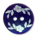 Bouton Nacre grav� 18 mm Bleu marine x1