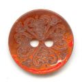 Bouton laser Nacre 15 mm Orange x1