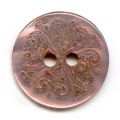 Bouton laser Nacre 15 mm Violet bronze x1