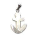 Pendentif ancre Nacre 12x18 mm Naturel Iris x1
