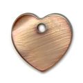 Pendentifs coeur Nacre 12 mm Brun x10