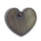 Pendentifs coeur Nacre 12 mm Cinnamon/ Dark Grey x10