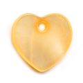 Pendentifs coeur Nacre 12 mm Orange x10