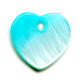 Pendentifs coeur Nacre 12 mm Turquoise x10