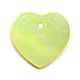 Pendentifs coeur Nacre 12 mm Vert x10