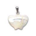 Pendentif papillon Nacre 11x16 mm Naturel Iris x1