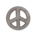 Pendentif peace Nacre 18 mm Gris iris� x1