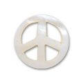Pendentif peace Nacre 18 mm Naturel Iris x1