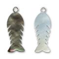Pendentif poisson Nacre 27 mm Black Iris x1