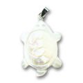 Pendentif tortue Nacre 25 mm Naturel x1