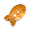 Lot de 10 Boutons Nacre Poisson 20 mm Orange