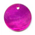 Lot de 13 Sequins Nacre 20 mm Fuchsia