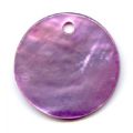 Lot de 13 Sequins Nacre 20 mm Lilas
