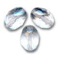 Olives facett�es 11x8 mm Crystal x20