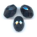 Olives facett�es 11x8 mm Jet x20
