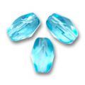 Olives facett�es  6x4 mm Aquamarine  x25