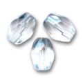 Olives facett�es  7x5 mm Crystal x25
