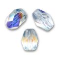 Olives facett�es  8x6 mm Crystal AB x25
