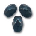 Olives facett�es  9x6 mm Jet x25