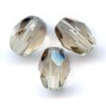 Olives facett�es  6x4 mm Black Diamond x25