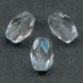 Olives facett�es  6x4 mm Crystal  x25