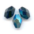 Olives facett�es  6x4 mm Jet AB x25