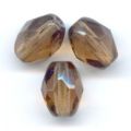 Olives facett�es  8x6 mm Light Smoked Topaz x25