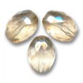 Olives facett�es 11x8 mm Luster Topaz Gold x20