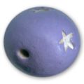 Ronde en argile d�cor �toile 15 mm Mauve x1