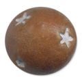 Ronde en argile d�cor �toile 15 mm Caramel x1