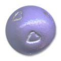 Ronde en argile d�cor coeur 15 mm Mauve x1