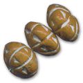 Ronde aplatie en argile 20x14 mm Caramel x1
