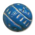 Ronde en argile d�cor�e 12 mm Bleu x1