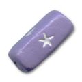 Tube en argile d�cor �toile 22x9 mm Mauve x1
