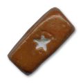 Tube en argile d�cor �toile 22x9 mm Caramel x1