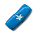 Tube en argile d�cor �toile 22x9 mm Bleu x1
