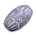 Olive en argile d�cor�e 22x12 mm Mauve x1