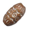 Olive en argile d�cor�e 22x12 mm Caramel x1
