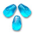 Poires facett�es 10x7 mm Aquamarine  x20