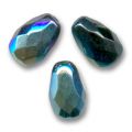 Poires facett�es 10x7 mm Jet AB x20