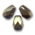 Poires facett�es 7x5 mm Gold Bronze x25