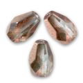 Poires facett�es 7x5 mm Crystal Capri Gold x25
