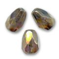 Poires facett�es 7x5 mm Crystal Purple Bronze Senegal x25