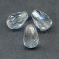 Poires facett�es 10x7 mm Crystal x20